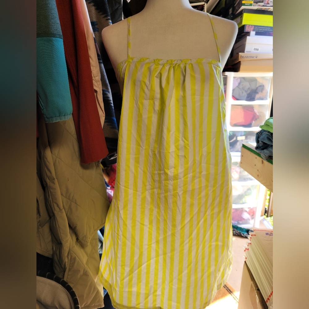 A New Day NWT Yellow &‎ White Striped Sundress Sizes M or L